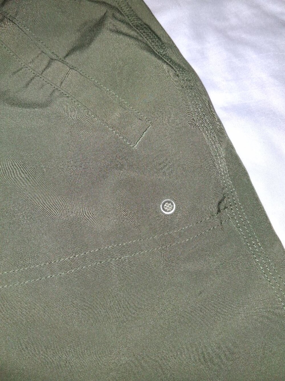 Olive Green Utility Cargo Shorts Women's Drawstring Lightweight Casual Outdoor - Picture 6 of 7
